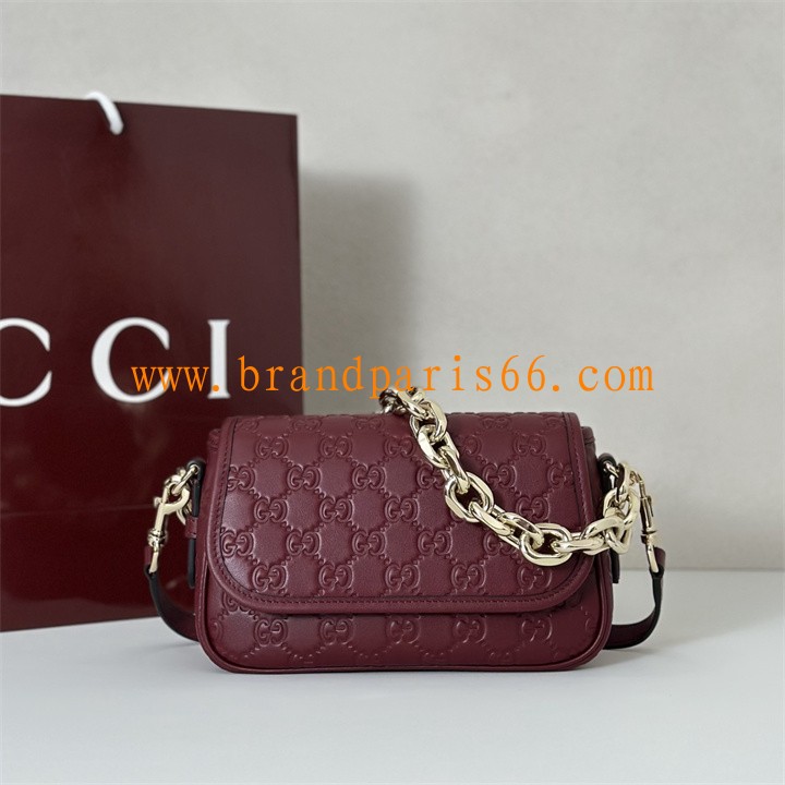 GG847448JH-025　グッチ GUCCI 2026年新作 チェーンポーチ ショルダーバッグ ハンドバッグ レザー 