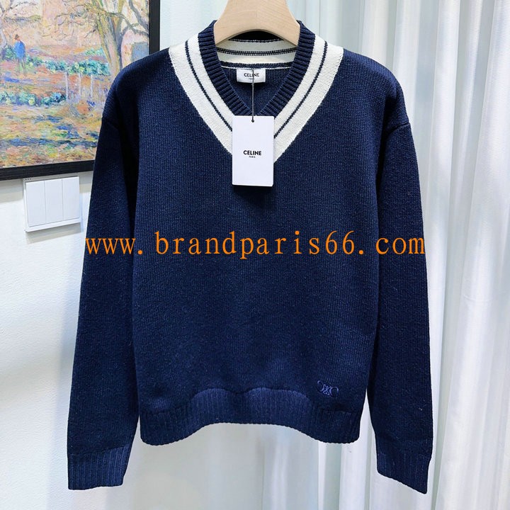 MCCE26001-XG　セリーヌ CELINE 2026年新作 ロングスリーブ ウールニット セーター クルーネック 長袖 レディース 