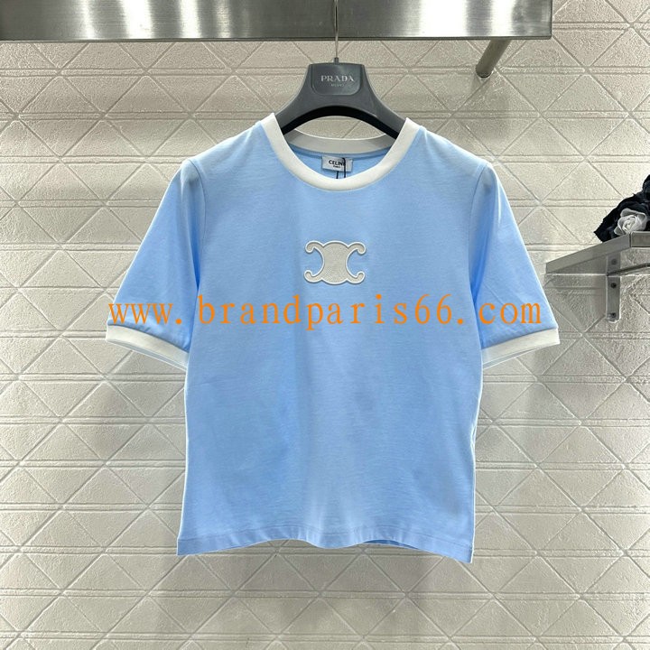 TDCE26004-XG　セリーヌ CELINE 2026年新作 コットンジャージー ショートスリーブ Tシャツ 半袖 カジュアル