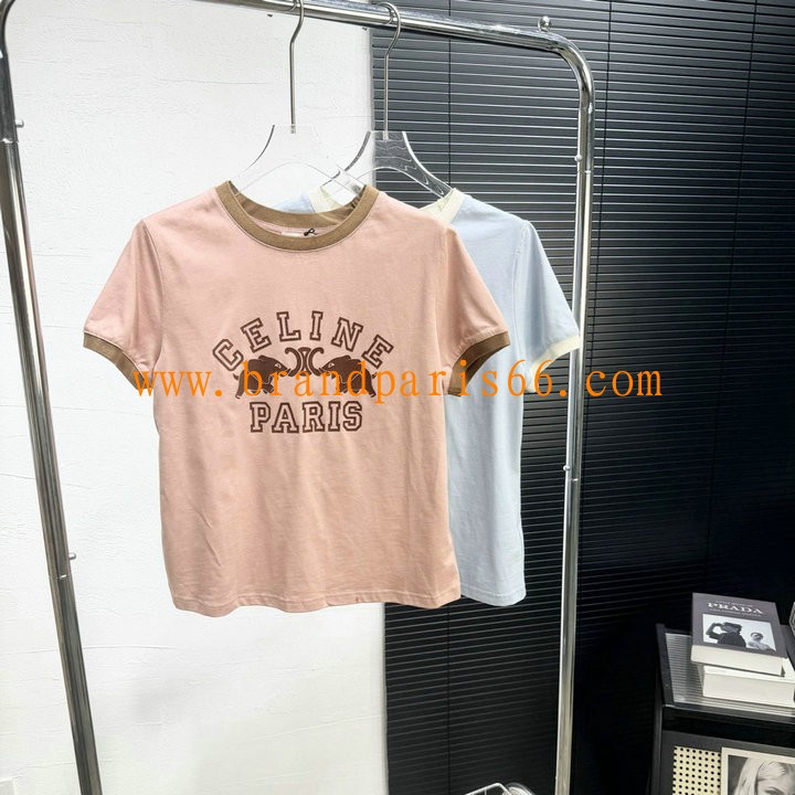 TDCE26007-XG　セリーヌ CELINE 2026年新作 コットンジャージー ショートスリーブ Tシャツ 半袖 カジュアル