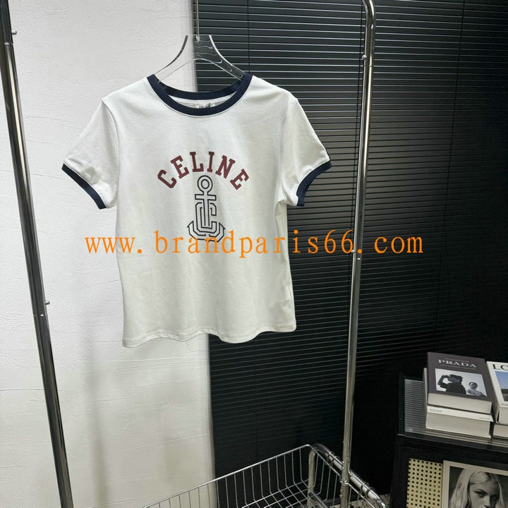 TDCE26005-XG　セリーヌ CELINE 2026年新作 コットンジャージー ショートスリーブ Tシャツ 半袖 カジュアル