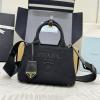 PD1BA038BBK-99　プラダ PRADA 2026年新作 ジャルディニエール コットンキャンバス ミニハンドバッグ ショルダーバッグ