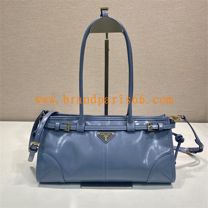 PD1BA426PBL-99　プラダ PRADA 2026年新作 ミディアム トートバッグ ハンドバッグ 2way ショルダーバッグ レザー レディース