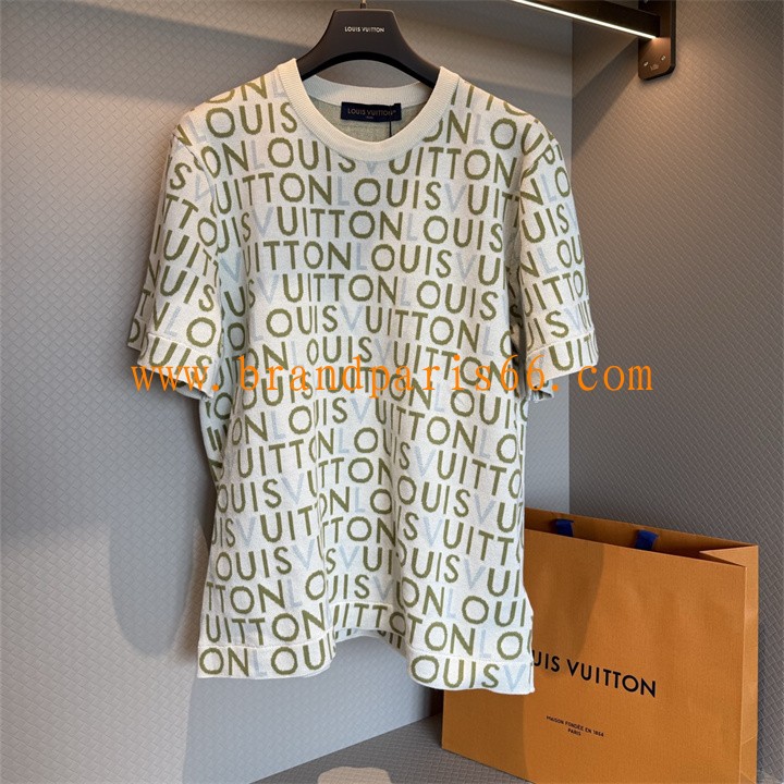 TDLV26013-XG　ルイヴィトン LOUISVUITTON 2026年新作 コットンジャージー  Tシャツ クルーネック 半袖 男女兼用