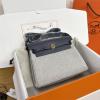 HER20BPJHL-063　エルメス HERMES 2026年新作 エールバッグジップ20 ミニ ショルダーバッグ トワルアッシュ ヴァッシュパンター