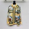 CCGG26002-XG　グッチ GUCCI 2026年新作 プリント入り シルクツイル シャツ 上質 ブラウス 長袖 レディース