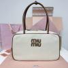 MM5BB163BBZ-GH　ミュウミュウ MIUMIU 2026年新作 トートバッグ レディース ハンドバッグ 高質感 ボー キャンバス