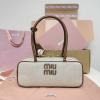 MM5BB173BBZ-GH　ミュウミュウ MIUMIU 2026年新作 トートバッグ レディース ハンドバッグ 高質感 ボー デニム