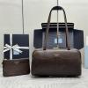 PD1BB165SK-99　プラダ PRADA 2026年 キャリー ラージ アンティークレザー トップハンドルバッグ ショルダーバッグ