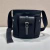 PD1BE106BBK-99　プラダ PRADA 2026年 ルート キャンバス レザー ミニバケットバッグ ショルダーバッグ レディース ナイロン