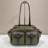 PD1BG645BJG-99　プラダ PRADA 2026年 ルート ラージ レザー トートバッグ ハンドバッグ レディース