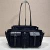PD1BG644BK-99　プラダ PRADA 2026年 ルート ラージ レザー トートバッグ ハンドバッグ レディース