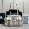 PD1BG644MB-99　プラダ PRADA 2026年 ルート ラージ レザー トートバッグ ハンドバッグ レディース