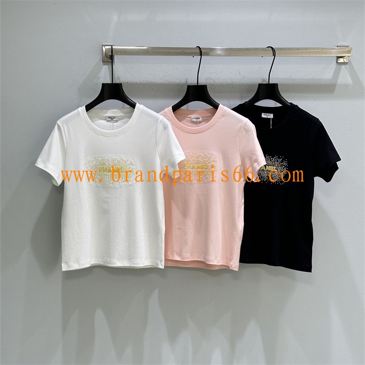 TDCH26011-XG　シャネル CHANEL 2026年新作 ショートスリーブ Tシャツ コットンジャージ スウェット クルーネック 