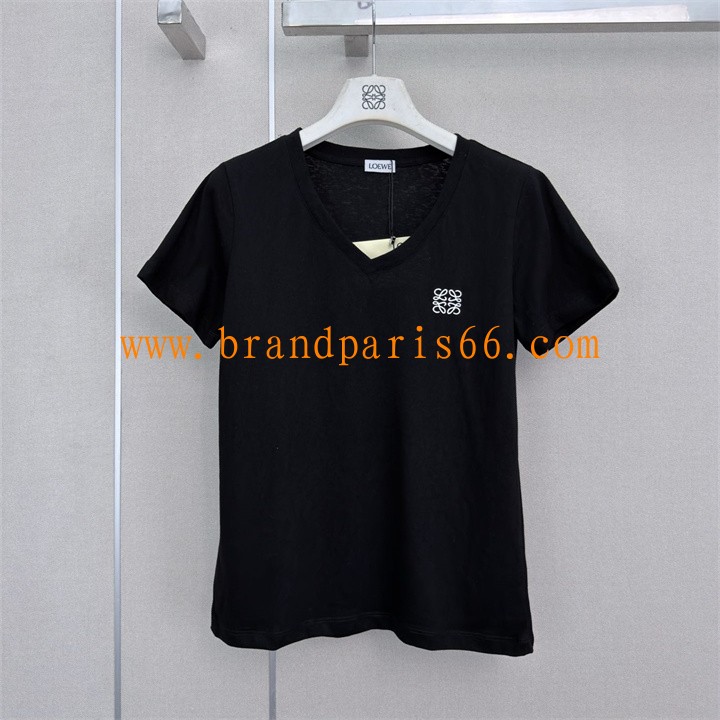TDLE26005-XG　ロエベ LOEWE 2026年新作 コットンジャージー Tシャツ クルーネック 半袖 レディース 高品質 日常