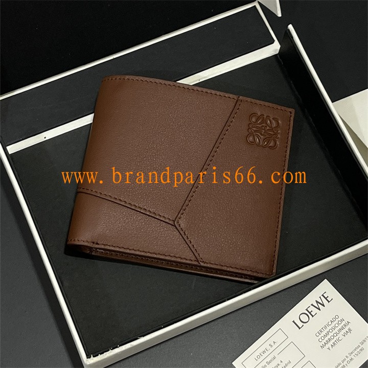 LE3801QSK-99　ロエベ LOEWE 2026年 パズル バイフォールド ウォレット 二つ折り 短財布 カード入れ レザー 