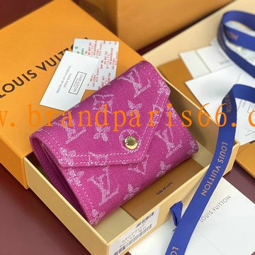 M27707-057　ルイヴィトン LOUISVUITTON 2026年 ポルトフォイユ ヴィクトリーヌ 三つ折り短財布 モノグラム デニム キャンバス