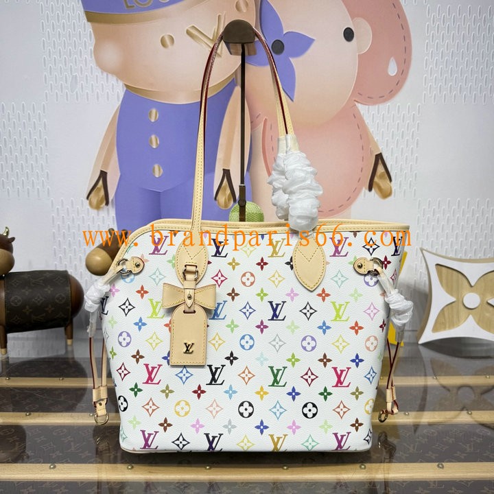 M27839-057　ルイヴィトン LOUISVUITTON 2026年 ネヴァーウーフ MM ハンドバッグ モノグラム マルチカラー